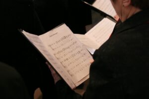 choir, singing, song book